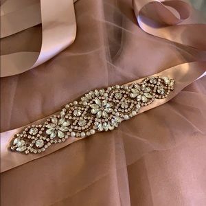 Embellished ribbon belt - bridesmaid